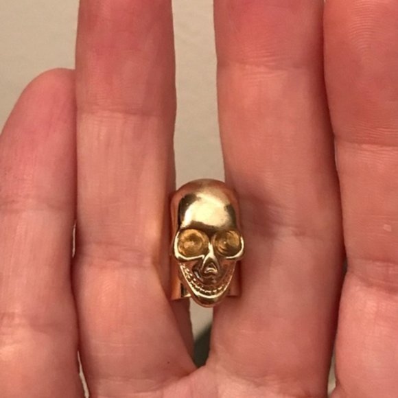 Anthropologie Other - Gold Skull Ear Cuff Earring Boutique NEW Varvatos
